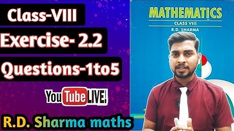 Chapter-2 Powers Exercise-2.2 || R.D. Sharma Maths Class-8 || #rdsharmasolution