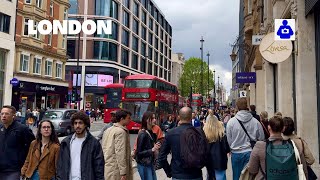 London Spring Walk  OXFORD STREET, Selfridges to Tottenham Court Road |Central London Walking Tour