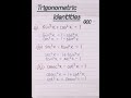 Trigonometry| Identities #shorts #ytshorts #growwithgcc #maths #mathematics #trigonometricidentities
