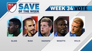 Top 5 MLS Saves | Save of the Week (Wk 34)