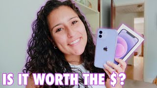 A Dramatic but HONEST Purple iPhone 12 Unboxing + Review