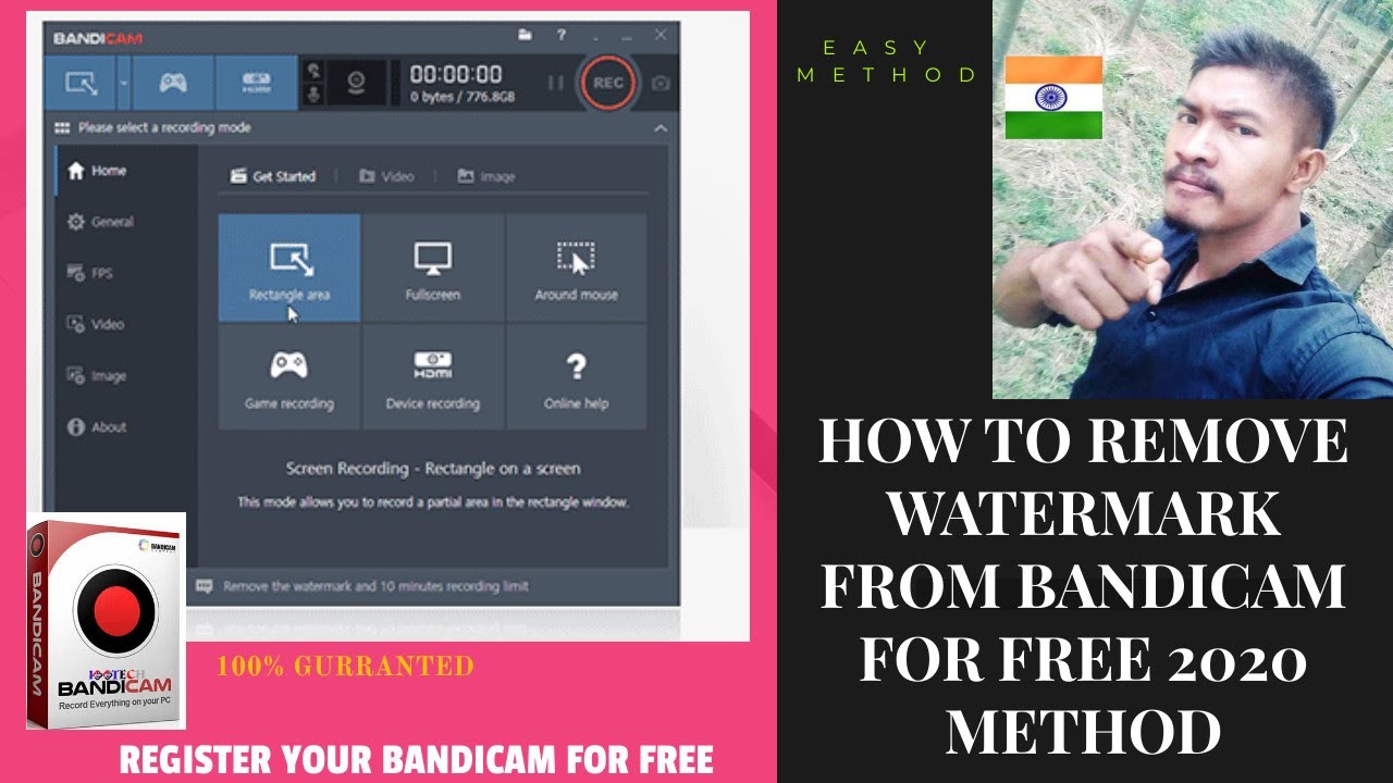 how to remove bandicam watermark free