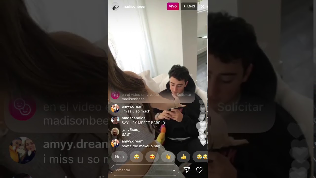 Madison Beer and Zack Bia Instagram LiveStream