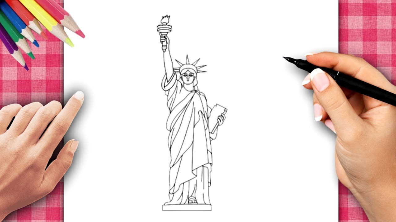 COMMENT DESSINER LA STATUE DE LA LIBERTÉ - YouTube