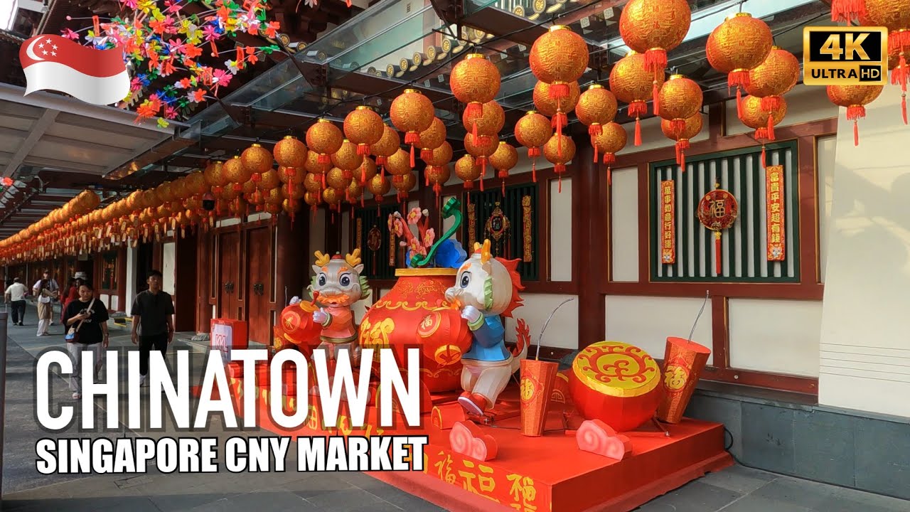[4K] 🇸🇬 Chinese New Year Market | Chinatown @ShineWalkingTour