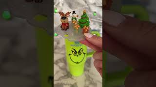 Grinch cup makeover. #grinch #stanleycup #chritmasdecor #navidad