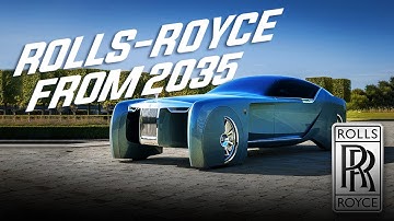 Inside the luxury car Rolls Royce from year 2035