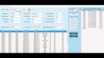 Üretim Planlama Programı Excel versiyon2