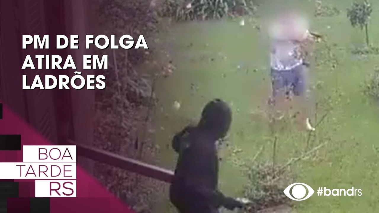 PM de folga atira em ladrões