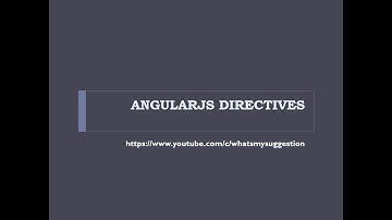 Angular JS 1 Directives Introduction (In Telugu)