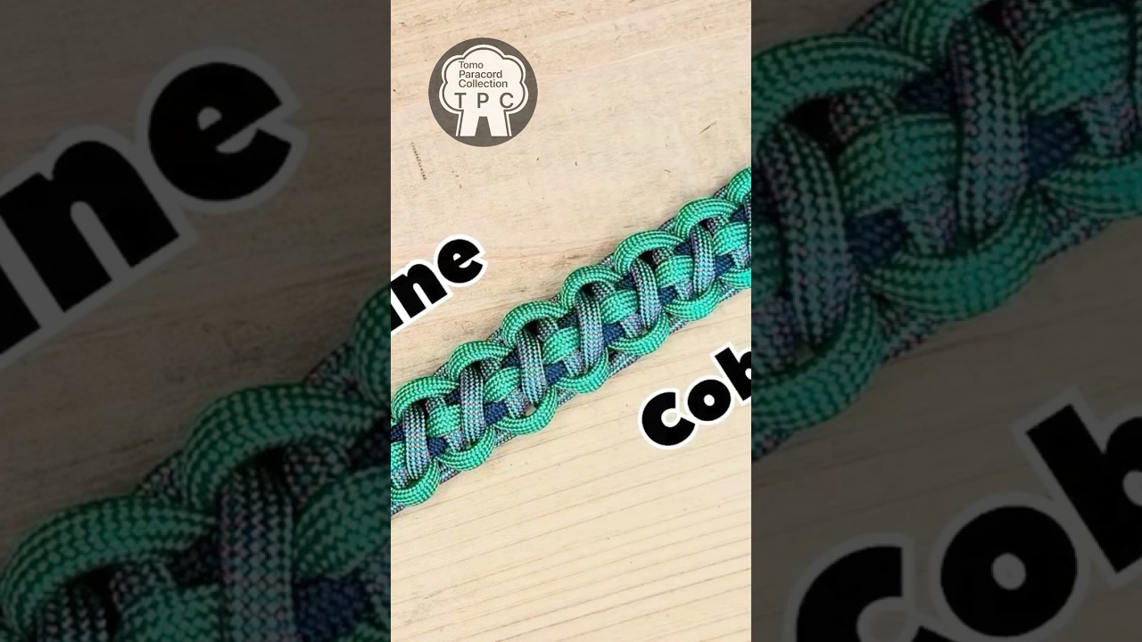 パラコードで作る平編みをベースに少し変更した編み方 #paracord