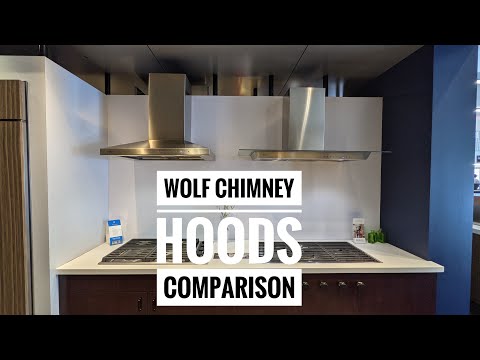 Wolf Chimney Ventilation Hoods - VI42B, VW36B, VW36S, and VW36G