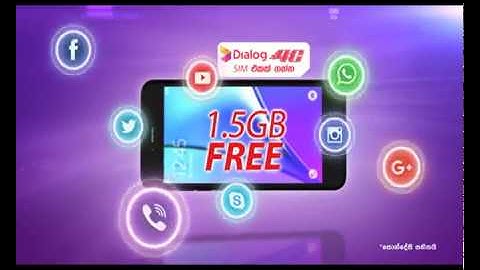 1.5 GB Data FREE with every Dialog 4G SIM