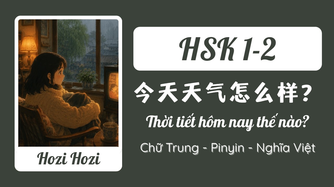 [HSK 1] Thời Tiết Hôm Nay Thế Nào? | 今天天气怎么样？