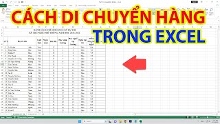 Cách Di Chuyển Hàng Trong Excel