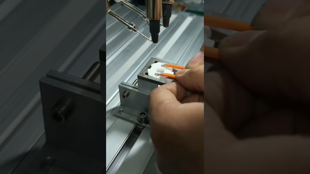 automatic soldering robot for factory use. 