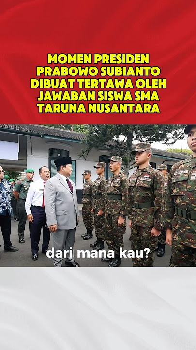 FUNNY MOMENTS OF PRESIDENT PRABOWO & TARNUS HIGH SCHOOL STUDENTS #viralvideo #shorts #prabowo #ca...