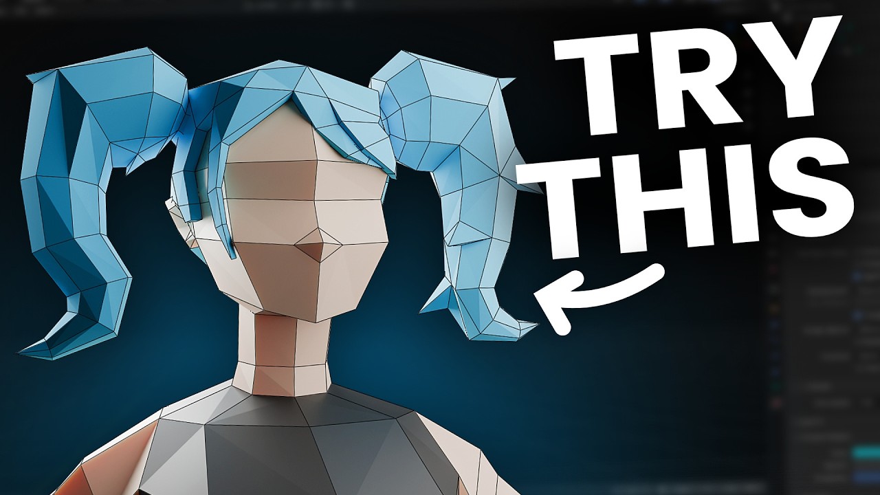 How to make Low Poly Hair in Blender