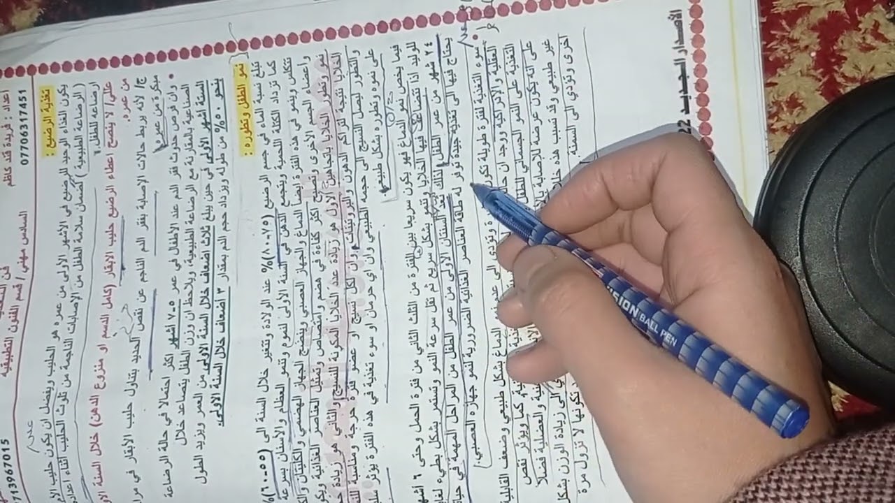 شرح ماده فن التغذيه  الفصل الثاني (الدرس الثاني)