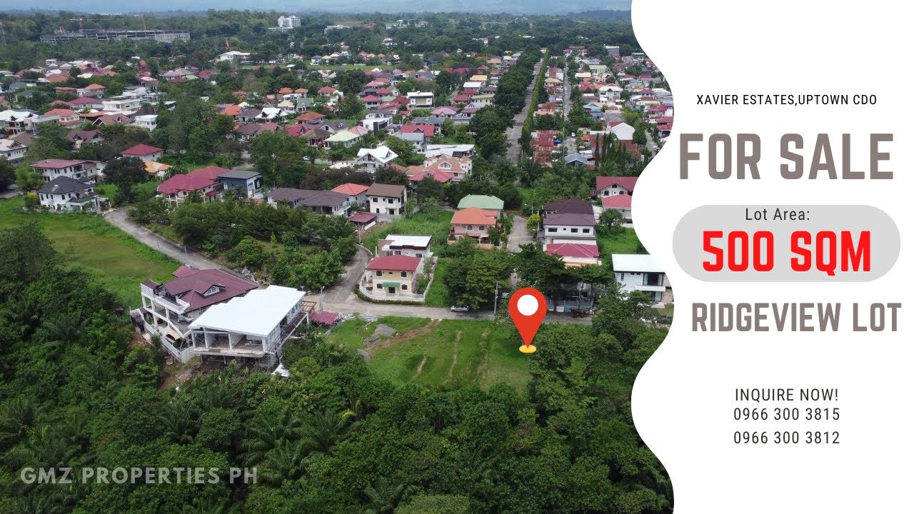 New listing in Xavier Estates Uptown CDO | Ridgeview Lot FOR SALE | 500 sqm