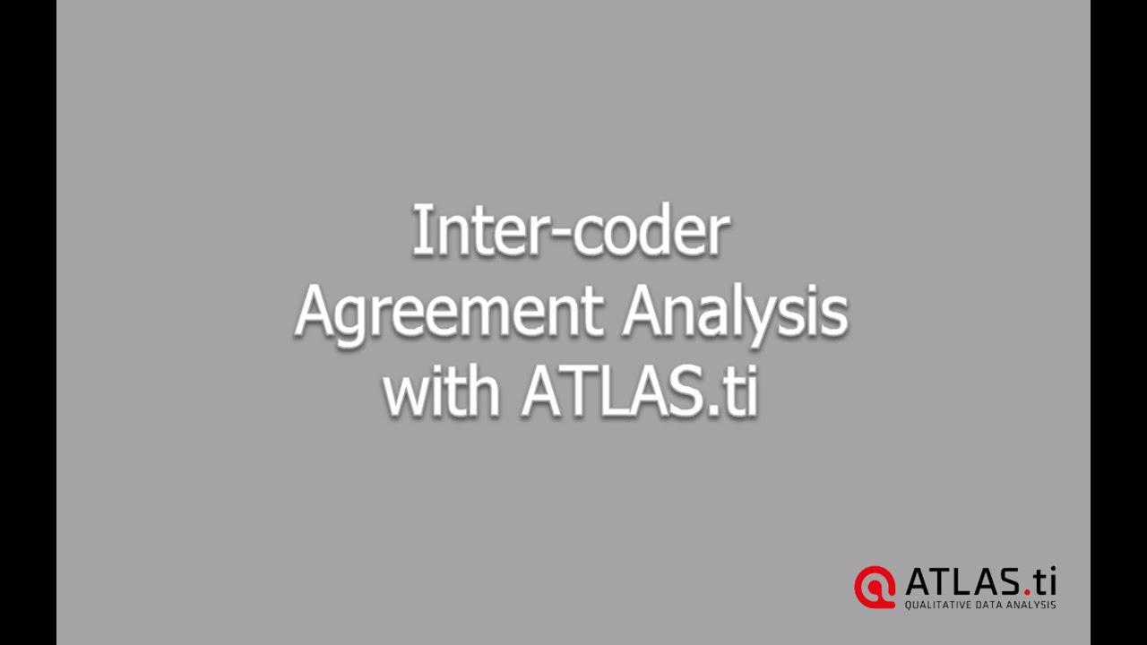 Inter-coder Agreement Analysis with ATLAS ti - YouTube