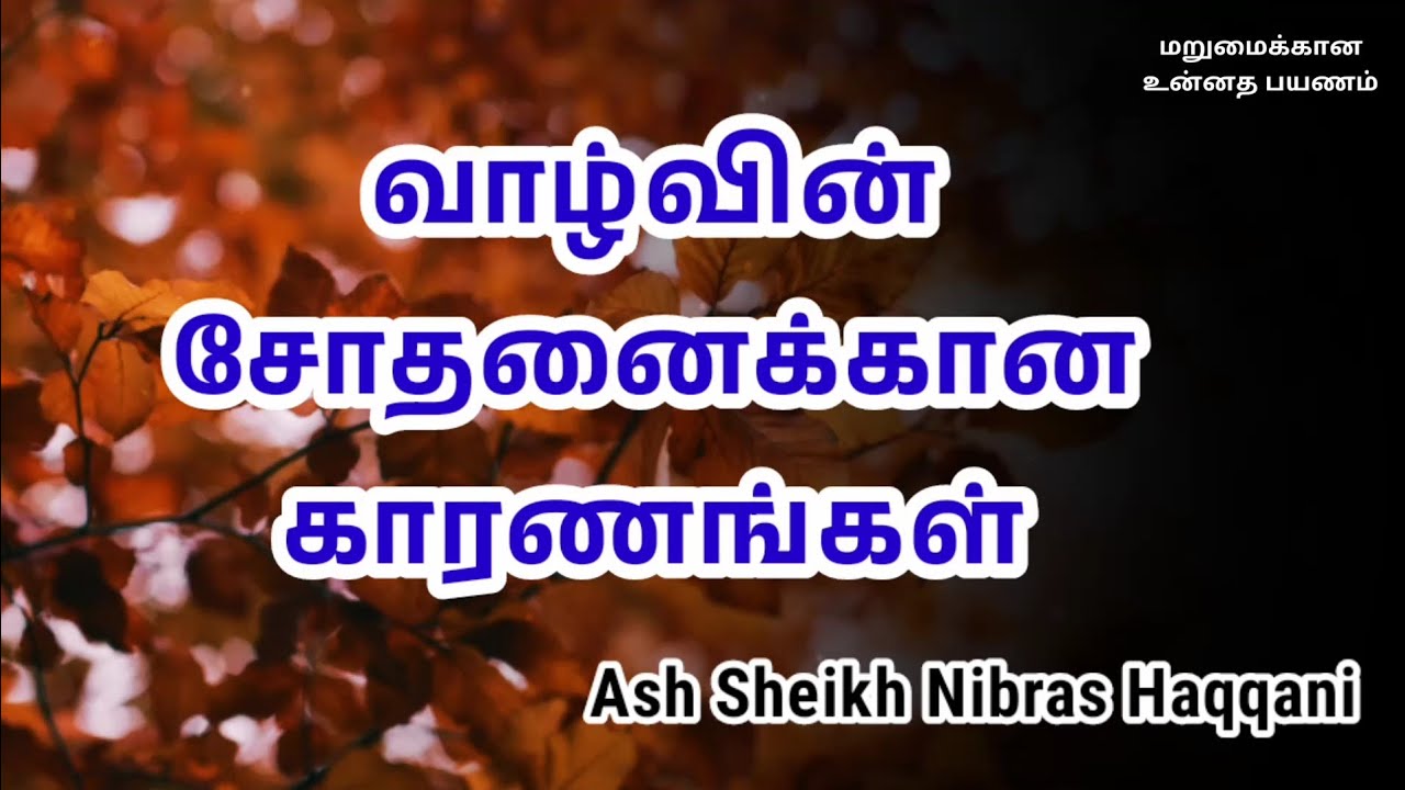 Ash Sheikh Nibras Haqqani | Tamil Bayan