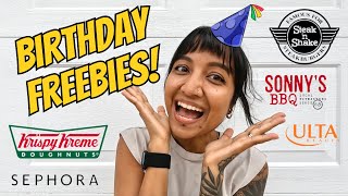 Collecting birthday FREEBIES in 2024!  Plus, come shopping with us!