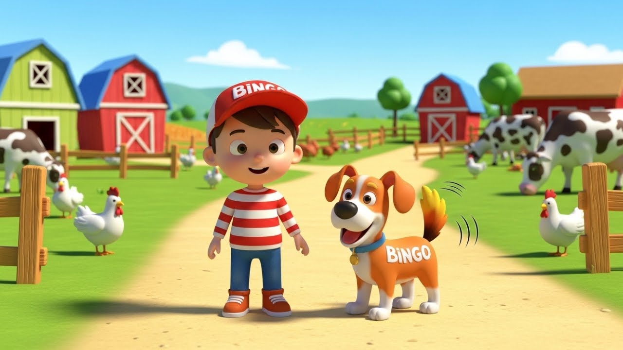 Bingo Song (Farm Version) 🐶 | Classic Nursery Rhyme for Kids