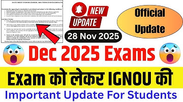 (Breaking New) One Big Changes Regarding IGNOU December 2025 Term-End Examination? | IGNOU NEWS