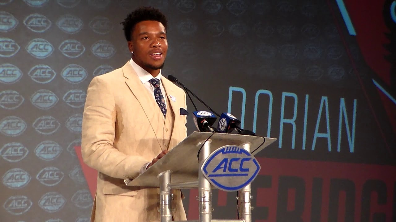 2019 ACC Kickoff Dan Tortora With Dorian Etheridge Of Louisville 