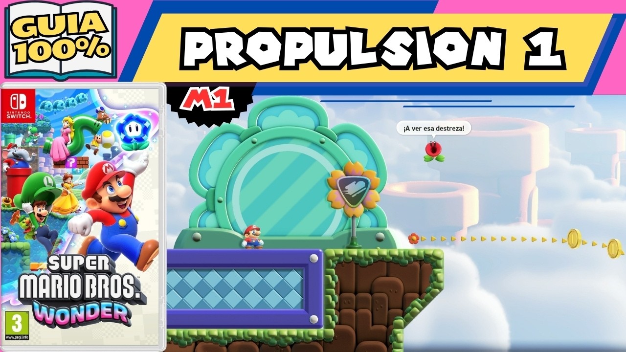 🐘M1🌺 Reto de insignia pro: Propulsión 1 (GUIA 100%) MARIO BROS WONDER ...