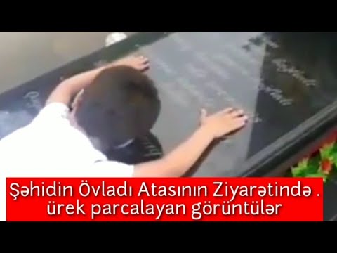 Şəhidin az yaşlı övladı Atasının ziyaretində \