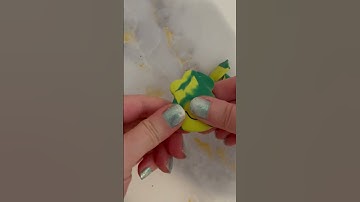 Squid Game Green Flower Polymer Clay Dalgona Cookie #shorts #squidgame3 #polymerclay