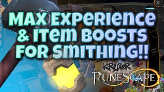 Maximum Experience and Item Boosts for Smithing!! ⚒️ #runescape3 #skilling