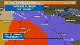 WATCH LIVE:  KARE 11 winter storm update 9:15 a.m. 1-15-2021