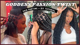 I PAID FOR PARTING &amp; DIY&#39;ED THE REST! GODDESS PASSION TWIST  TUTORIAL W/ SYNTHETIC &amp; HUMAN HAIR