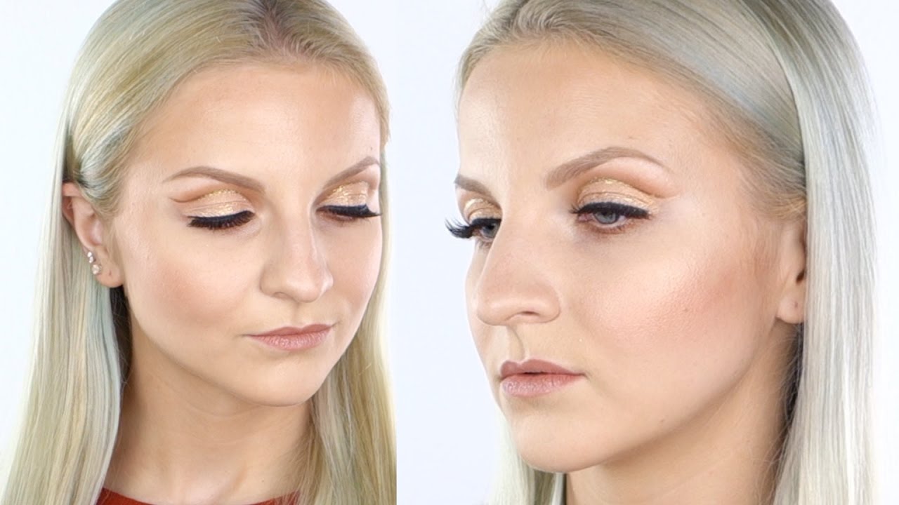 Gold Cut Crease Makeup Fur Tiefliegende Augen Schlupflider Youtube