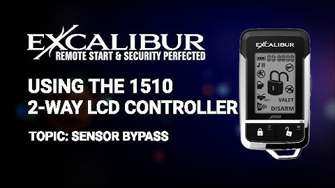 Excalibur 1510 Controller: Sensor Bypass