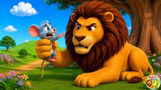 The Lion and the Little Mouse |Fun Kids Nursery Rhyme | Lion and Mouse Story for Kids Popofroo Kids