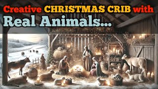 Magical Christmas Crib Ideas with Real Animals 🐑✨ | DIY Nativity Scene | SMART CRAFT