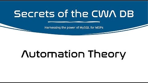 Secrets of the ConnectWise Automate Database