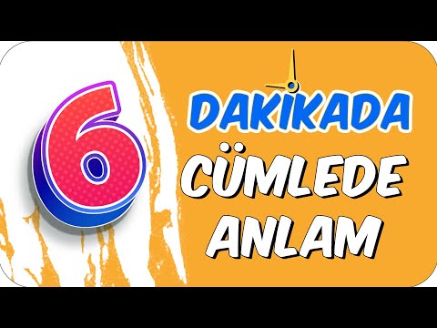 6dk'da CÜMLEDE ANLAM | 8.SINIF