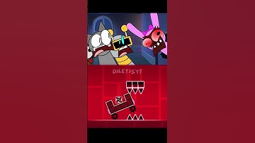 The sprites were very frightened animation x Geometry Dash #geometrydash #sprunki  #animation