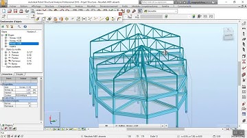 TUT0-ROBOT STRUCTURAL ANALYSIS : BATIMENT EN BETON ARME AVEC CHARPENTE METALLIQUE