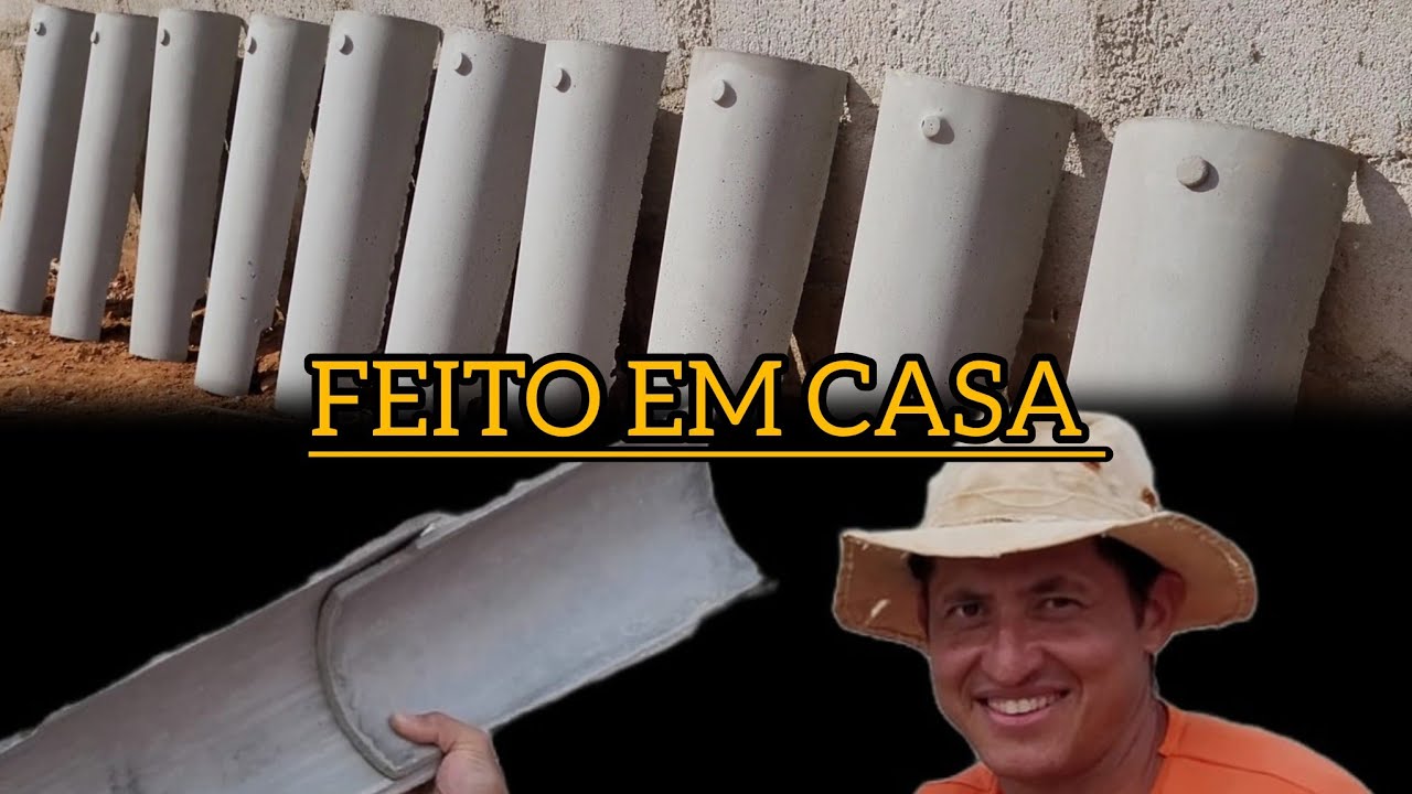 lindomar fazendo telha de cimento/forma prática e produtiva #façavocêmesmo