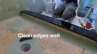 Properly Install Shower curb top Wall NJ