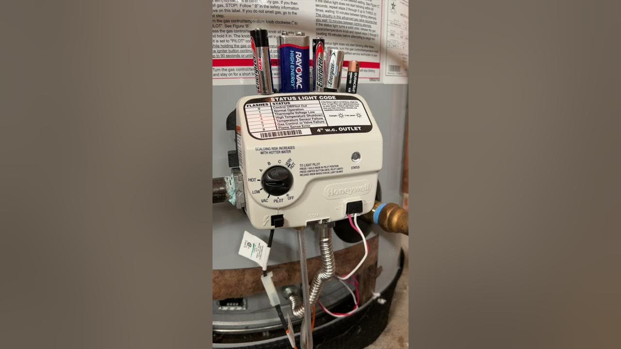 Honeywell Hot Water Heater Thermostat No Status Light Shelly Lighting
