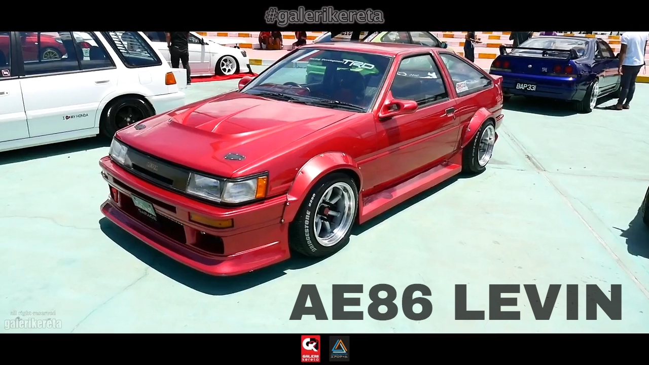 Toyota Corolla Levin Ae86 Red Colour Modified Borneo Kustom Show 2017