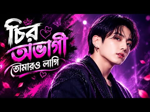 চির অভাগী তোমারও লাগি 🎤(jungkook voice) ।BTS jungkook voice । Beautiful voice 🎤😍। Bangla song ।