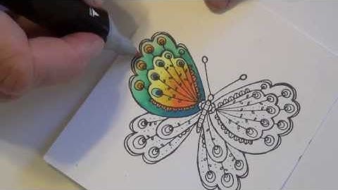Spectrum Noir Coloring Tutorial - Butterfly